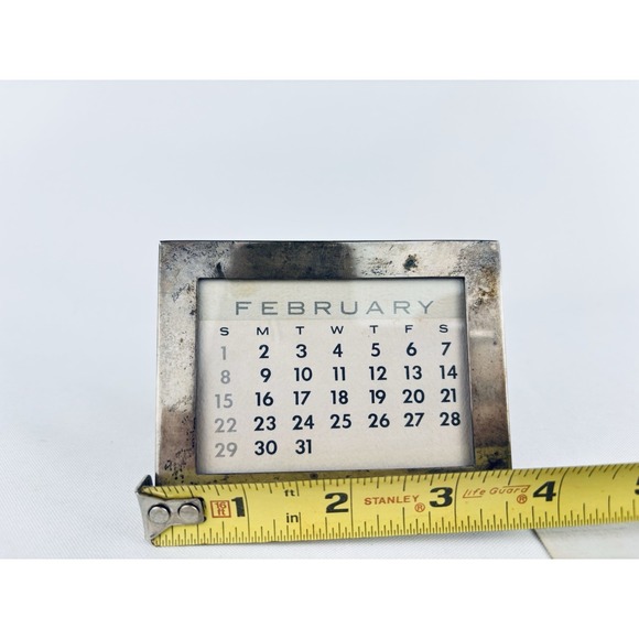 Vintage TIFFANY & CO Makers Sterling Silver Perpetual Calendar Picture Frame - Picture 10 of 10